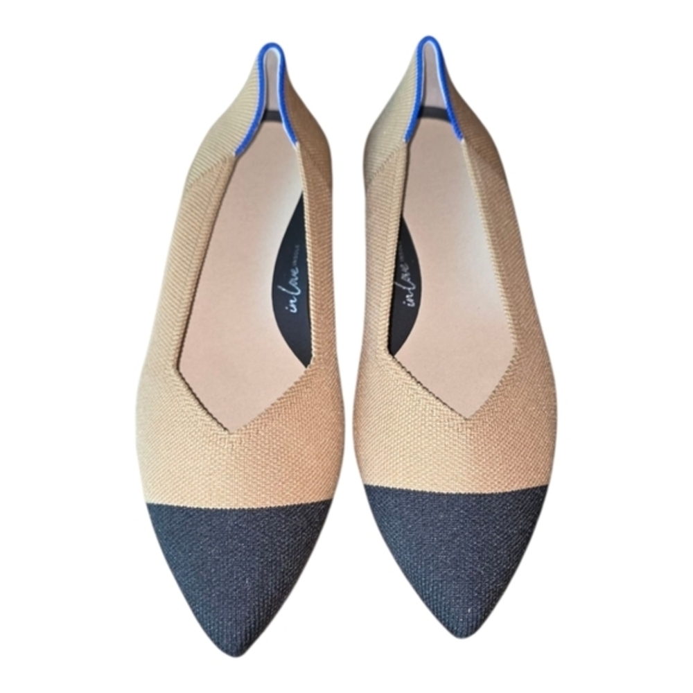 Rothy's The High Point Heels Beige Black Office Career Business New 10.5